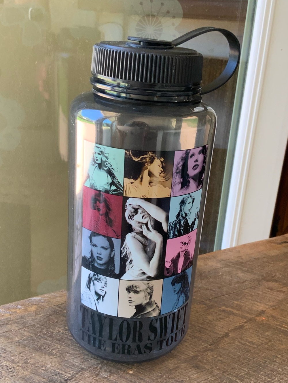 Taylor Swift  Pop Art Water Bottle with Black Lid from London 2024 concert